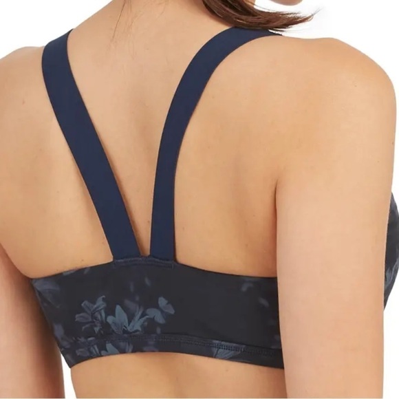 NWT SPANX Printed Midnight Garden Low Impact Sports Bra - Picture 2 of 4